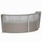 Linea Italia Curved Reception Desk 2 Units, Clear Panel, 124 inW x 49 inD, Ash ZUD316 - alternate 1